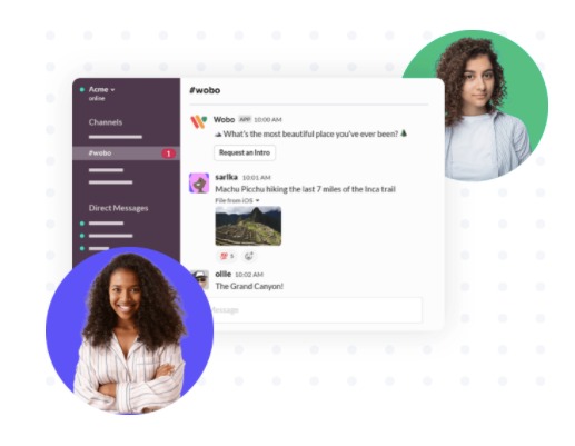 Build social connect and water cooler moments on slack